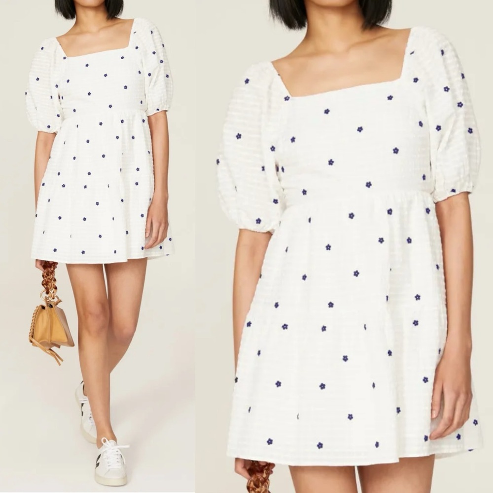 Rails
Selene Floral Embroidered Seersucker Dress size S Small